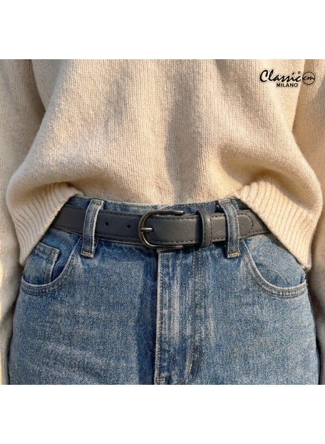 Classic Milano Women's Belt with Gift Box | Faux Leather Ladies Belt for Dresses, Jeans & Gowns | Stylish Womens Belt | Adjustable Girls Belt | Belt for Women with Elegant Buckle - Image 2